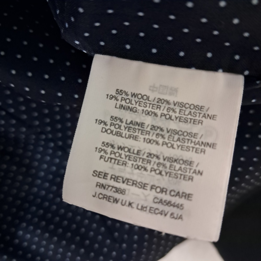 J. Crew Parke Blazer Jacket Women's 6 Black Wool Blend Single Button Work Career - Picture 8 of 12